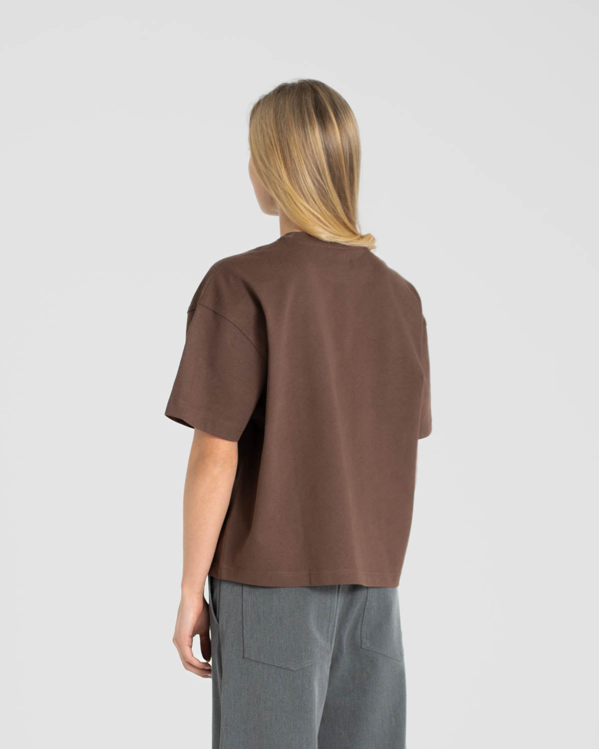 Blank T-shirt Brown dame